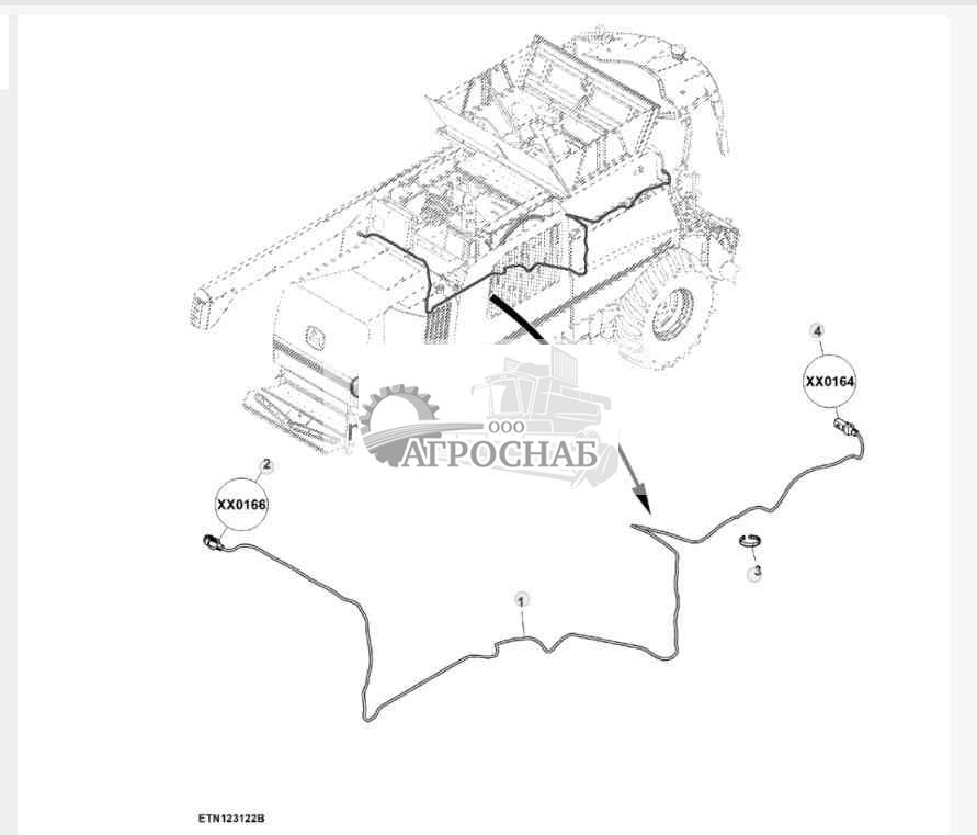 Провод камеры, задний капот FT4, жгут проводов 